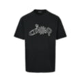 Stylized Embroidered Logo T-Shirt | Black
