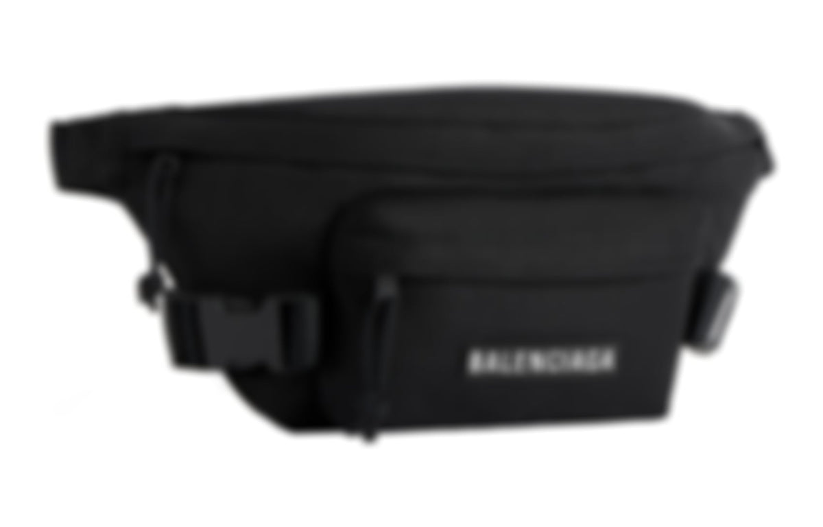 Logo Patch Canvas Belt Bag | Black