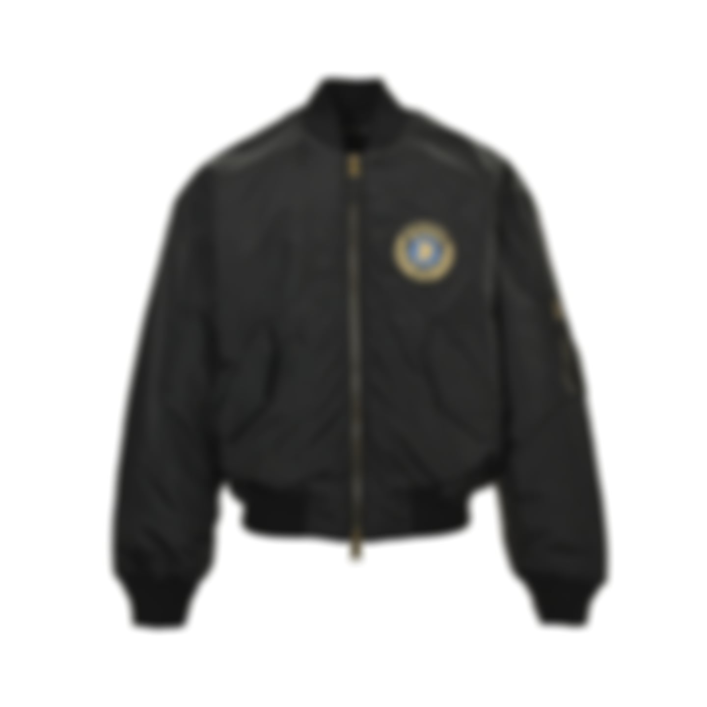 Crest-Patch Nylon Bomber Jacket | Black