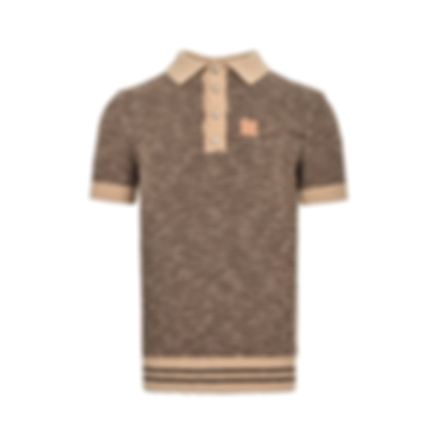 Damier Textured Knit Polo