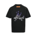 Gradient Embroidered Monogram T-Shirt | Black
