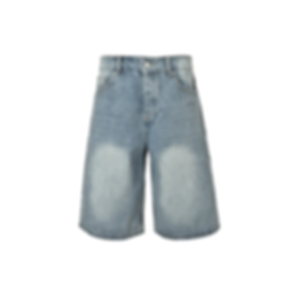 Oversized Distressed Denim Shorts | Light Blue Wash