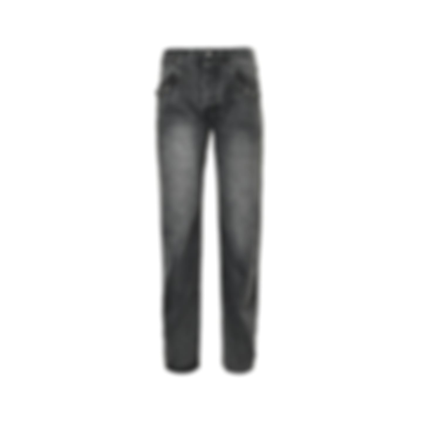 Horsebit Washed Denim Jeans