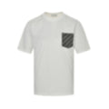 Oblique Jacquard Pocket T-Shirt | White