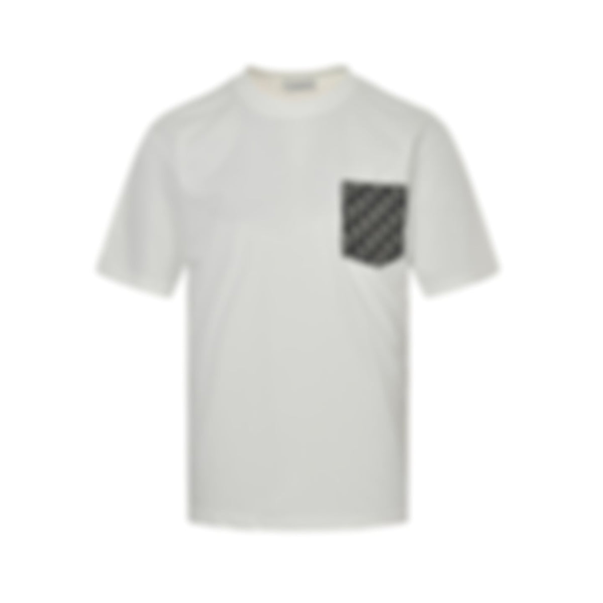 Oblique Jacquard Pocket T-Shirt | White