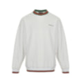 Embroidered Logo Web Trim Sweatshirt | White