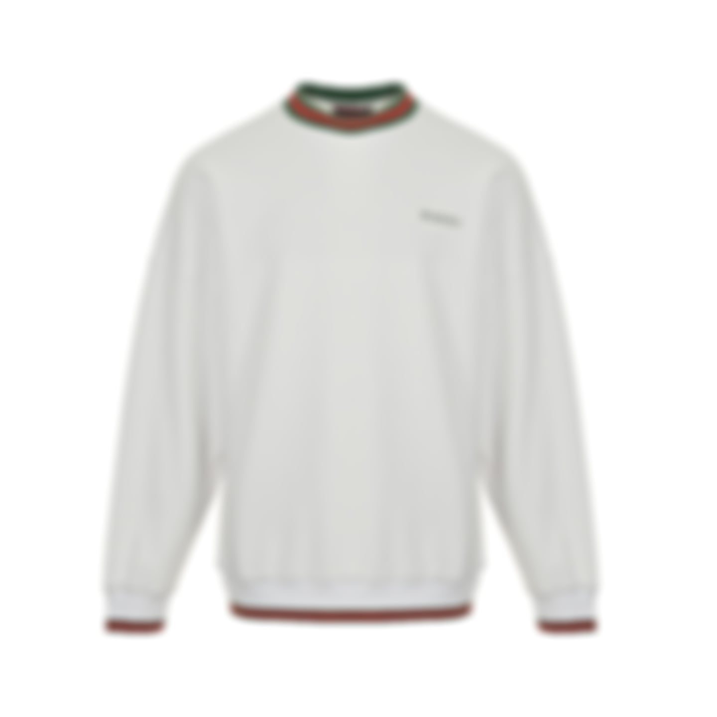 Embroidered Logo Web Trim Sweatshirt | White