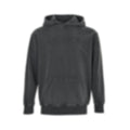 Distressed Logo Hoodie - Washed Grey