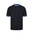 Contrast-Trim Knit T-Shirt | Navy Blue & Light Blue