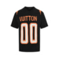 Intarsia Knit Football Jersey | Black