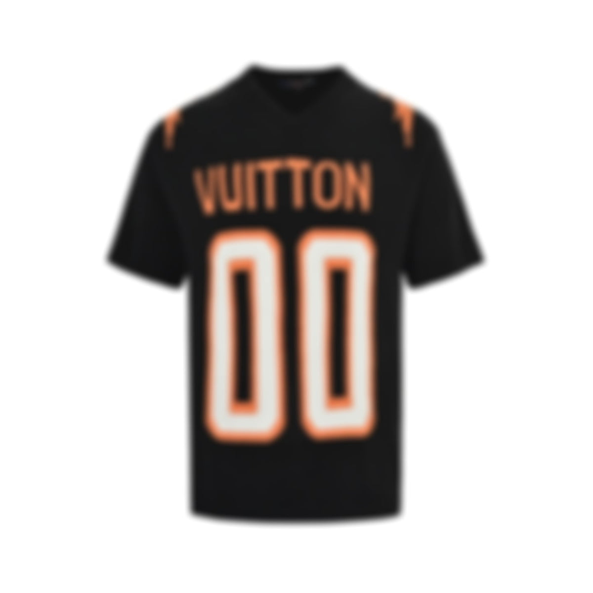 Intarsia Knit Football Jersey | Black
