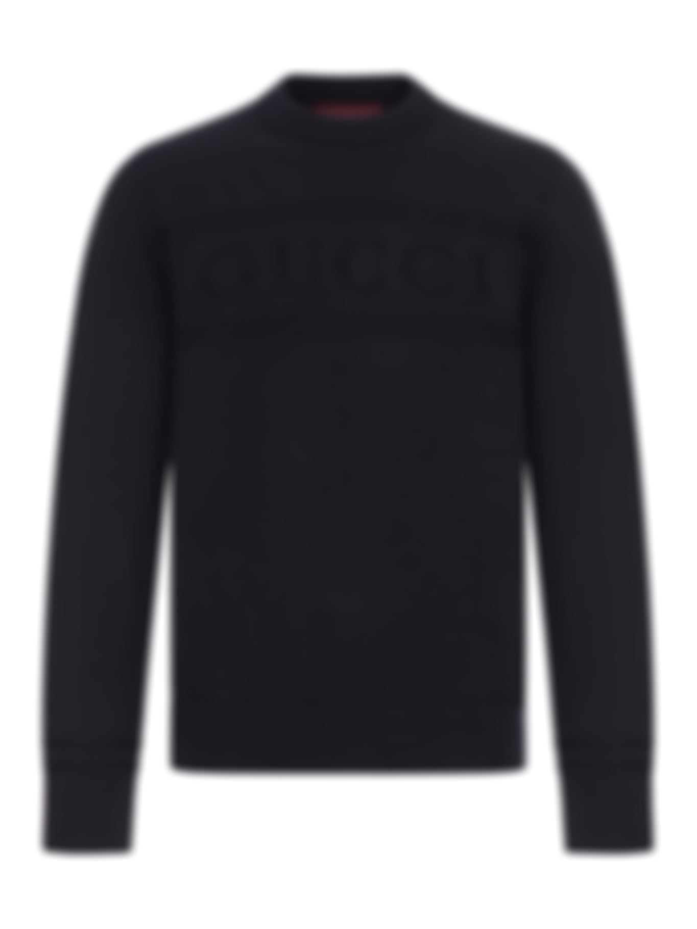 Tonal Logo Knit Crewneck Sweater | Black