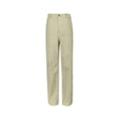 Embroidered Monogram Canvas Wide-Leg Trousers - Beige