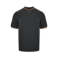 Contrast-Trim Knit T-Shirt | Charcoal Grey