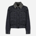 Black Quilted Denim Jacket