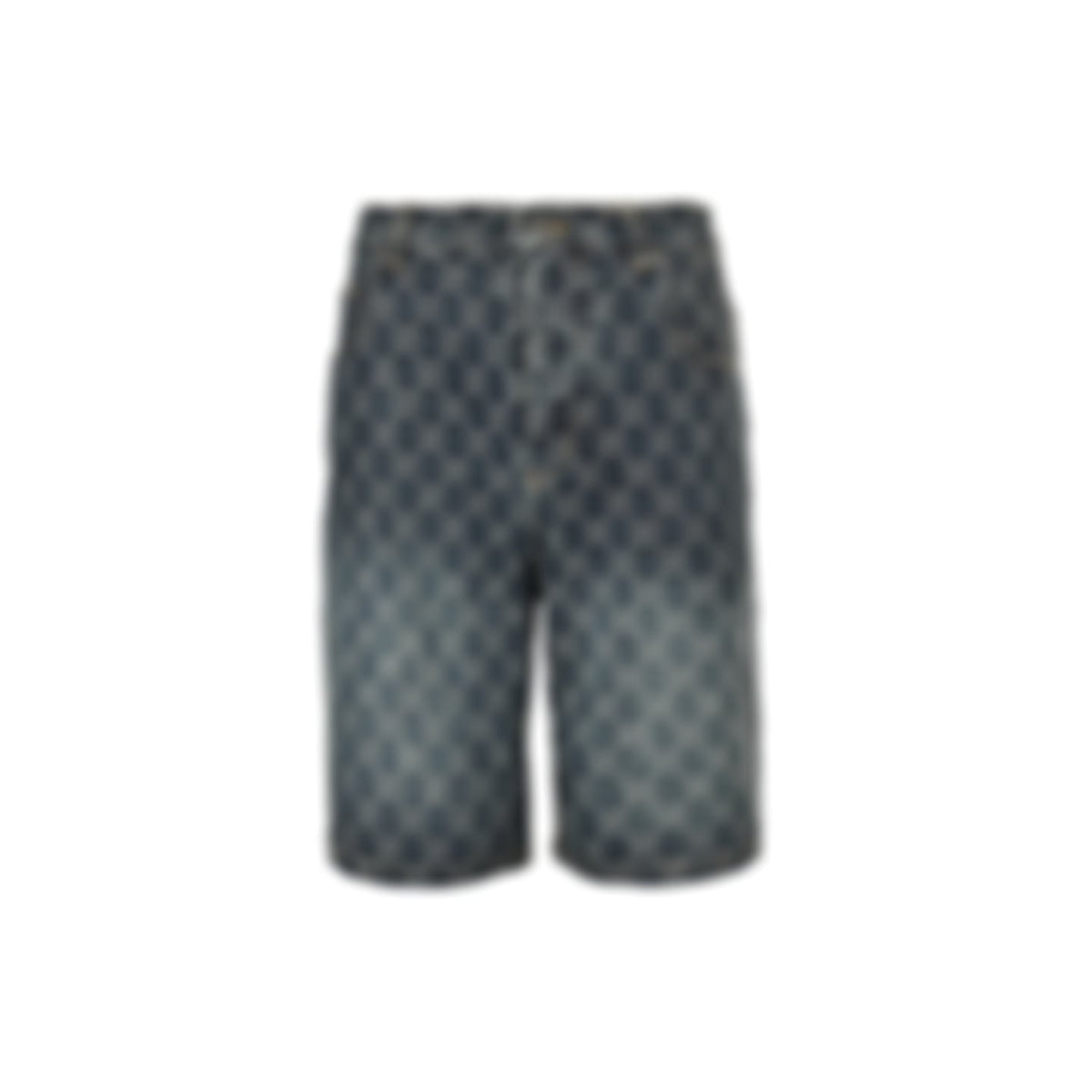 GG Monogram Denim Shorts | Dark Indigo Wash