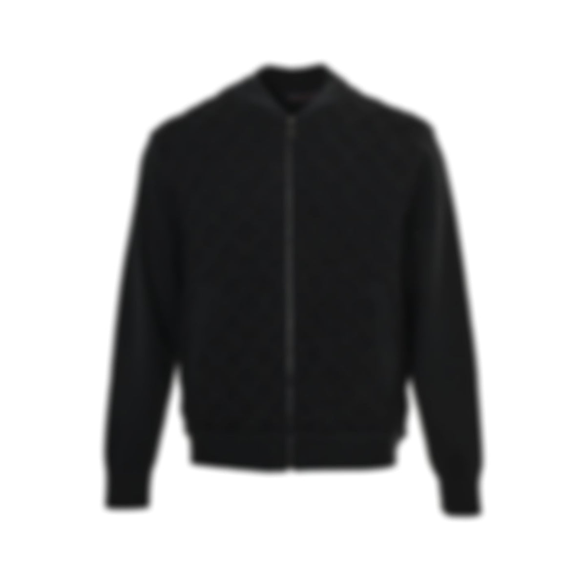 3D Monogram Relief Knit Bomber | Black
