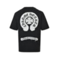 Frayed Appliqué Horseshoe T-Shirt | Black