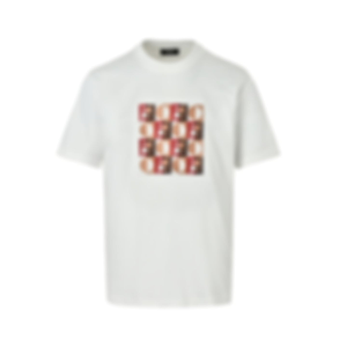 Geometric Embroidered Patch T-Shirt | White