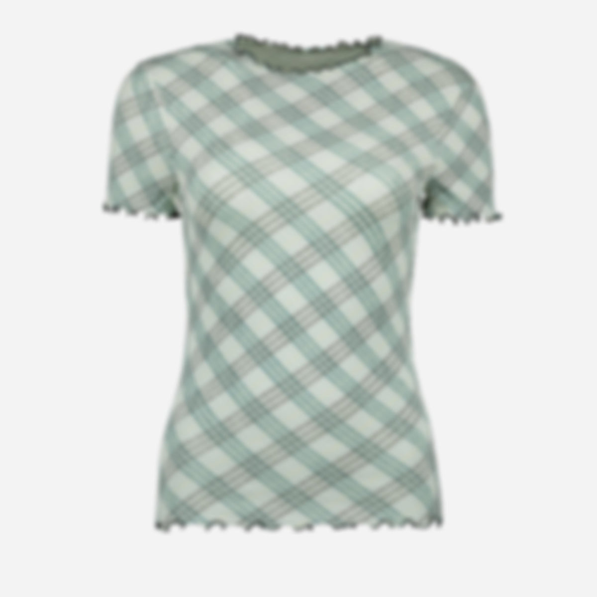 Checked Stretch Top