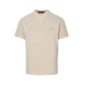 Pointelle Logo Knit T-Shirt - Beige