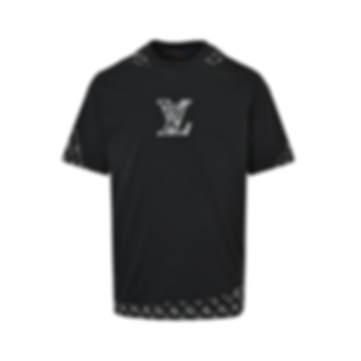 Stencil Monogram & Patch T-Shirt | Black