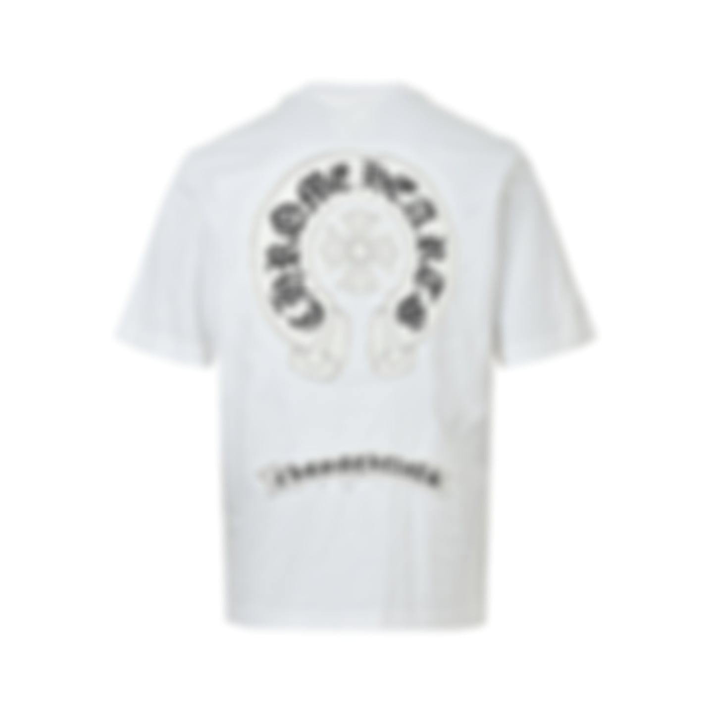 Frayed Appliqué Horseshoe T-Shirt | White