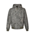 Beaded Monogram Canvas Hooded Jacket - Taupe/Grey