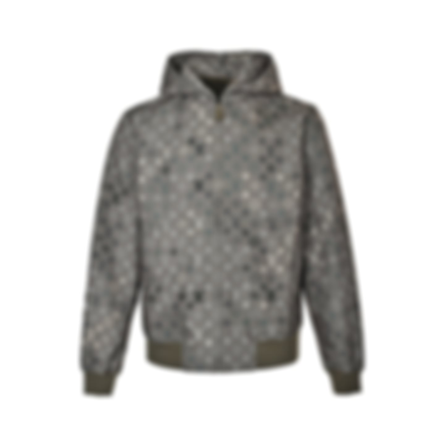 Beaded Monogram Canvas Hooded Jacket - Taupe/Grey