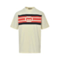 Interlocking G Stripe T-Shirt - Cream