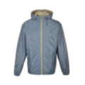 Reversible Nylon Hooded Jacket | Beige & Slate Blue