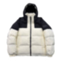 Embossed Monogram Yoke Two-Tone Puffer Jacket
