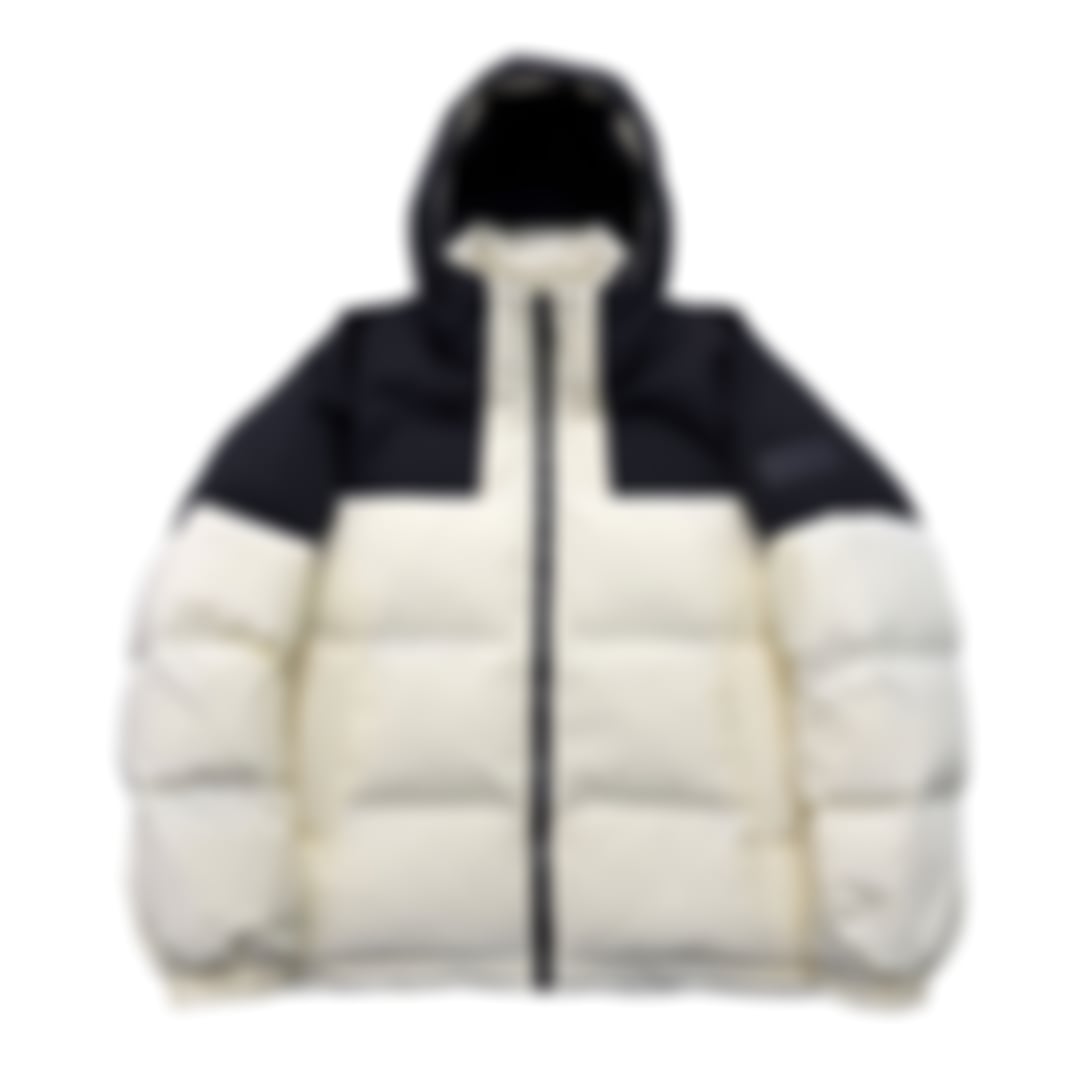Embossed Monogram Yoke Two-Tone Puffer Jacket
