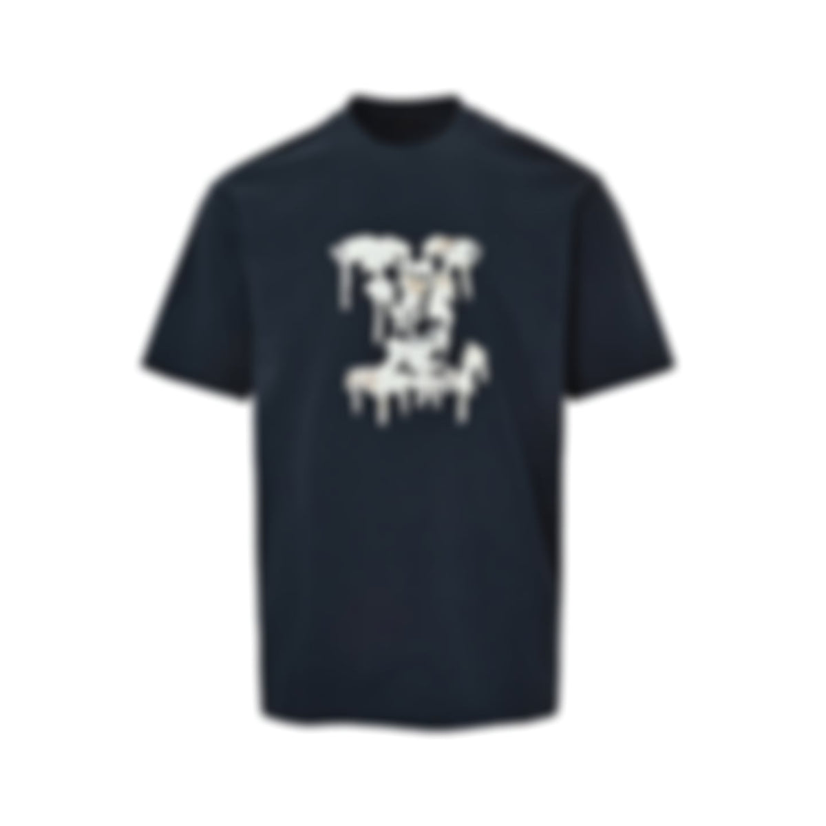Melting Lace Monogram T-Shirt | Dark Navy