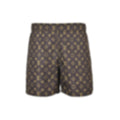 All-Over Monogram Swim Shorts - Brown