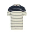 Striped Knit Polo Shirt