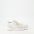 Nylon and Leather Sneakers