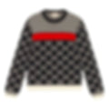 GG Jacquard & Striped Knit Sweater