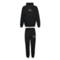 Check Equestrian Knight Embroidered Cotton Tracksuit | Black
