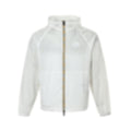 Vintage Check Trim Hooded Jacket | White