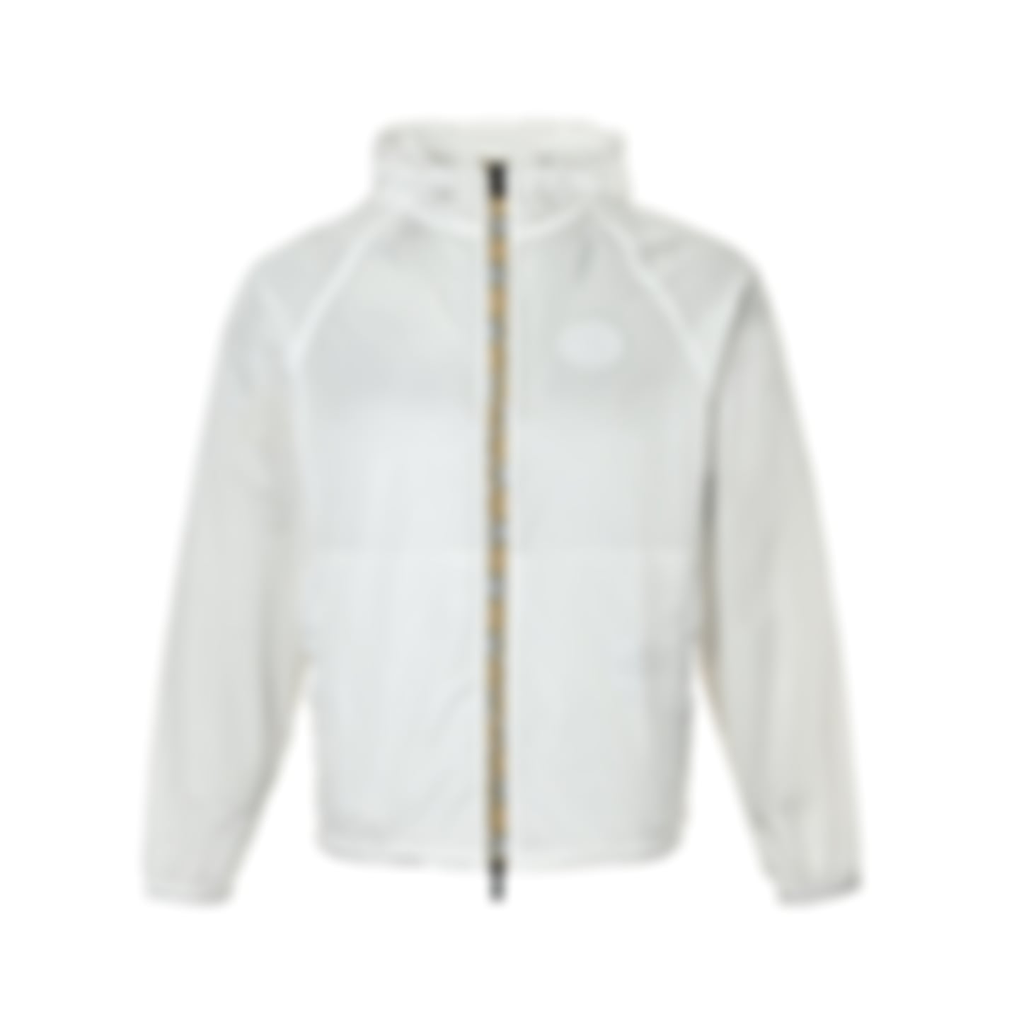 Vintage Check Trim Hooded Jacket | White