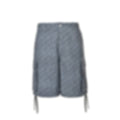 Oblique Jacquard Cargo Shorts - Blue