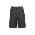 Pixelated Damier Denim Shorts | Indigo Blue