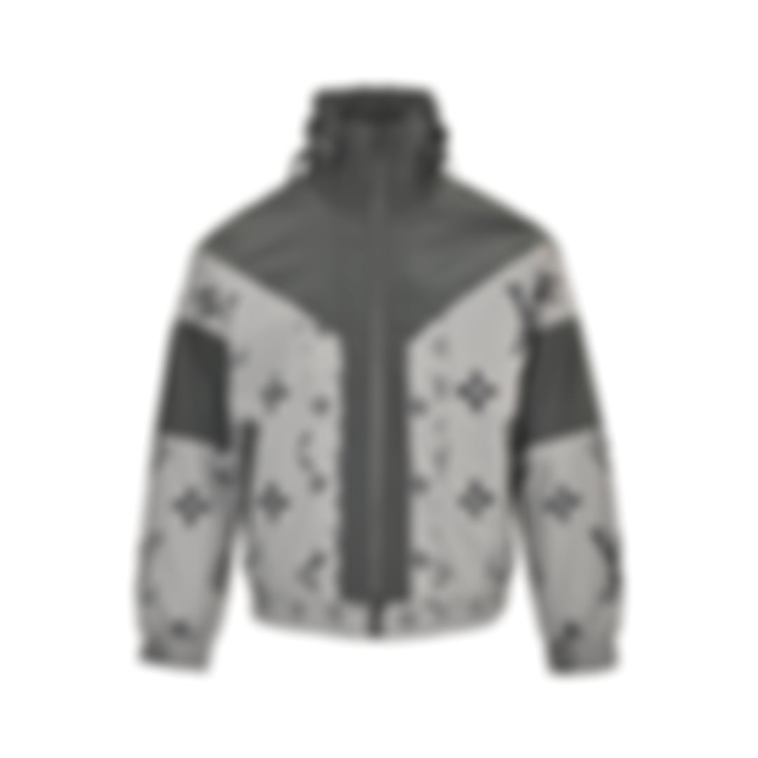Oversized Monogram Color-Block Track Jacket
