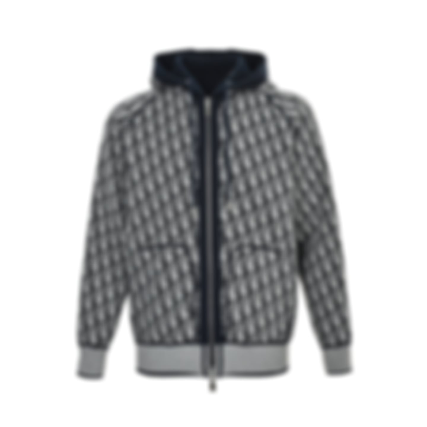 Reversible Two-Way Zip Oblique Hoodie