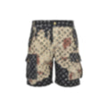Bleached Monogram Denim Cargo Shorts