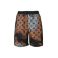 Halftone Monogram Track Shorts | Brown & Black