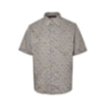 Botanical Monogram Short-Sleeve Shirt - Taupe/Grey