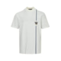 Embroidered Crown & Stripe T-Shirt | White