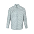 Silver-Grey Oblique Silk Button-Down